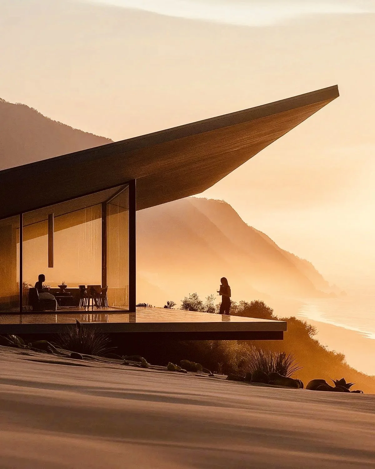 Warm coastal reference mood